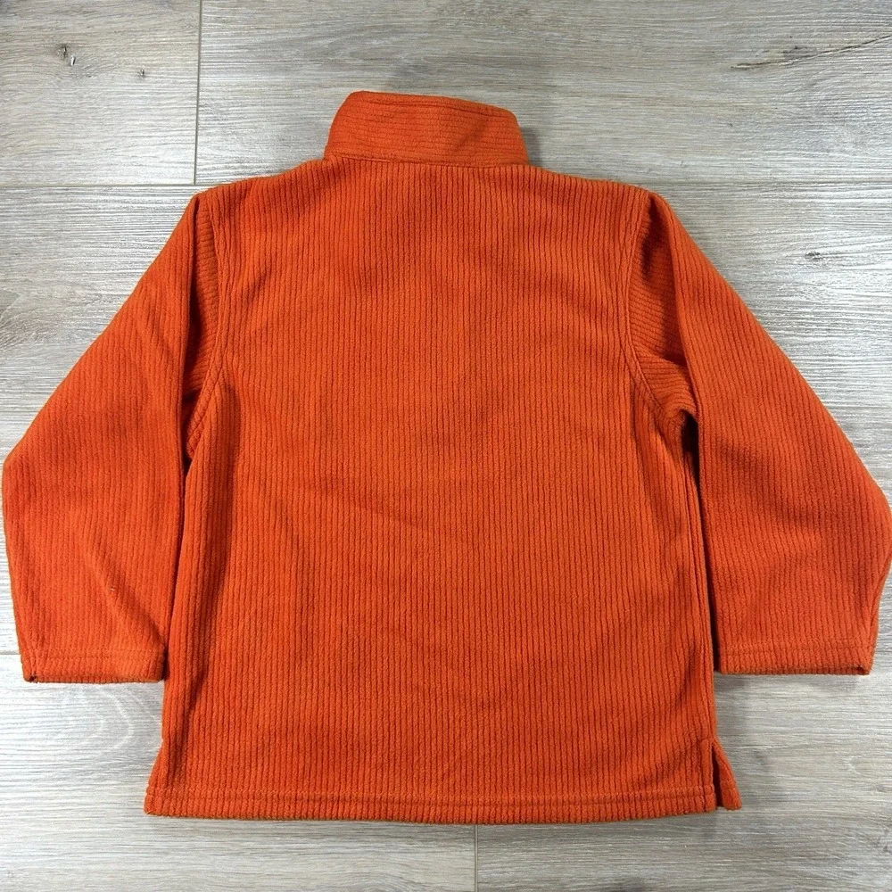 VTG 2001 Gymboree‎ 5yrs Homegrown Collection Orange Fleece Pine Trees 1/4 Zip